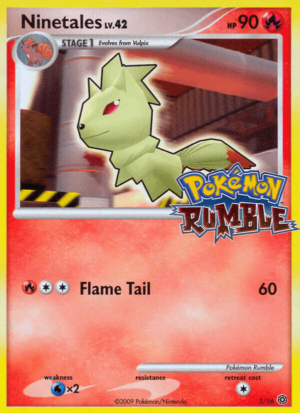 Ninetales, card 3 from Pokémon Rumble