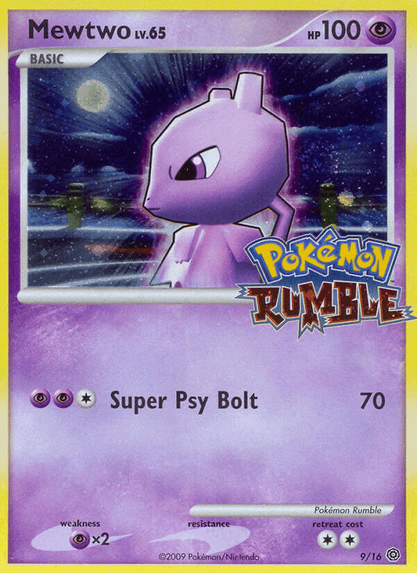 Mewtwo, carta 9 di Pokémon Rumble