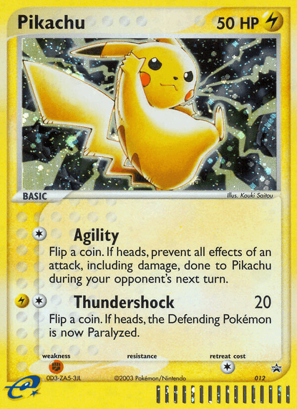 Pikachu, carta 12 di Nintendo Black Star Promos