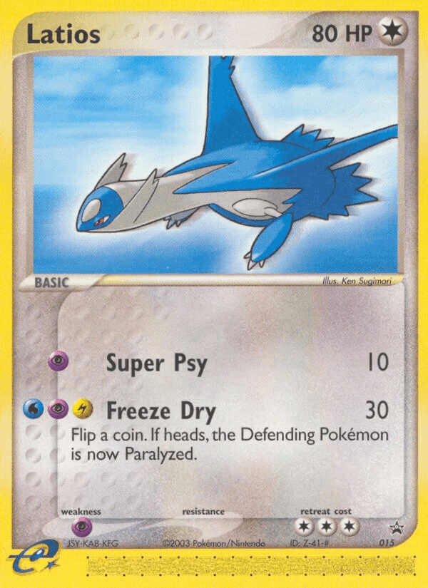 Latios, carta 15 di Nintendo Black Star Promos