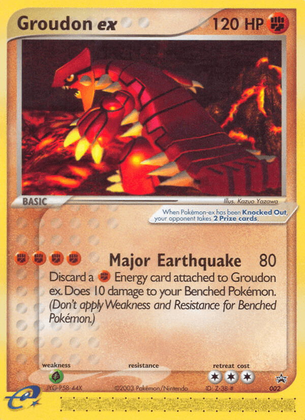 Groudon ex, carte 2 de Promo Nintendo