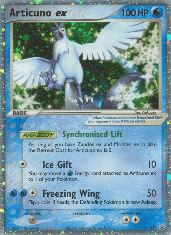 Articuno ex, carta 32 di Nintendo Black Star Promos