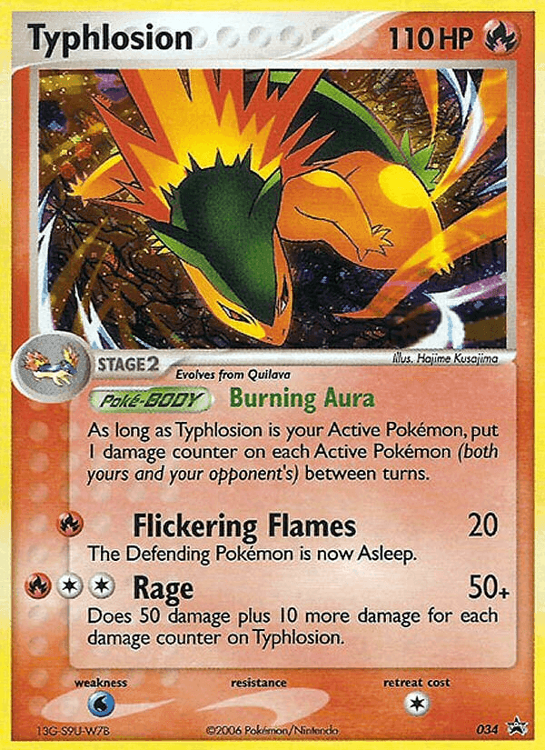 Typhlosion, carta 34 di Nintendo Black Star Promos