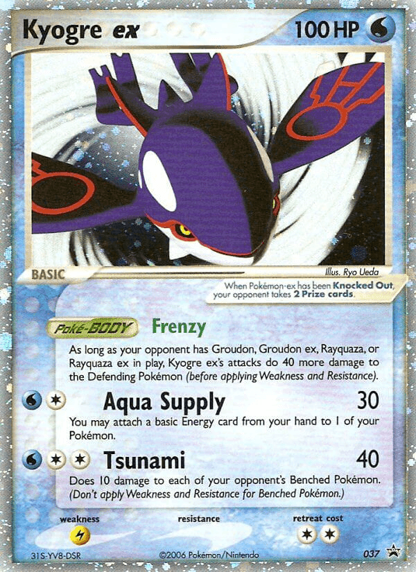 Kyogre ex, carta 37 di Nintendo Black Star Promos