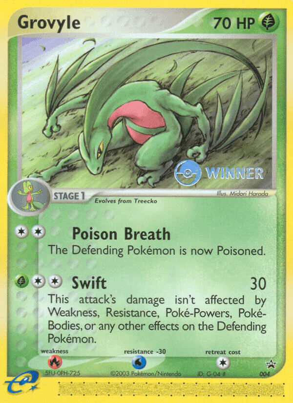 Grovyle, carta 4 di Nintendo Black Star Promos