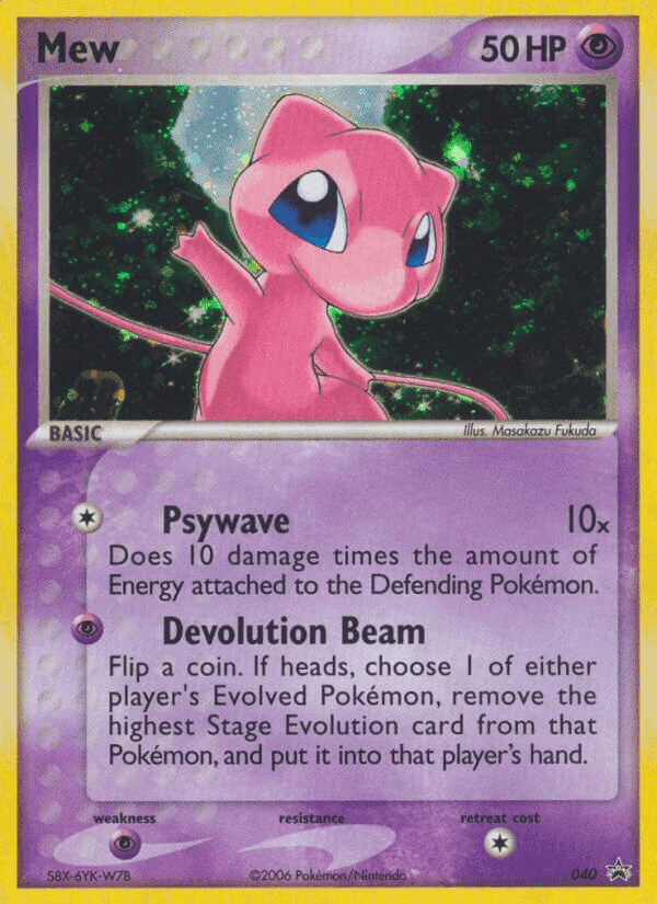Mew, carta 40 di Nintendo Black Star Promos