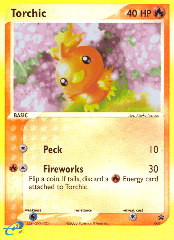 Torchic, carta 8 de Nintendo Black Star Promos