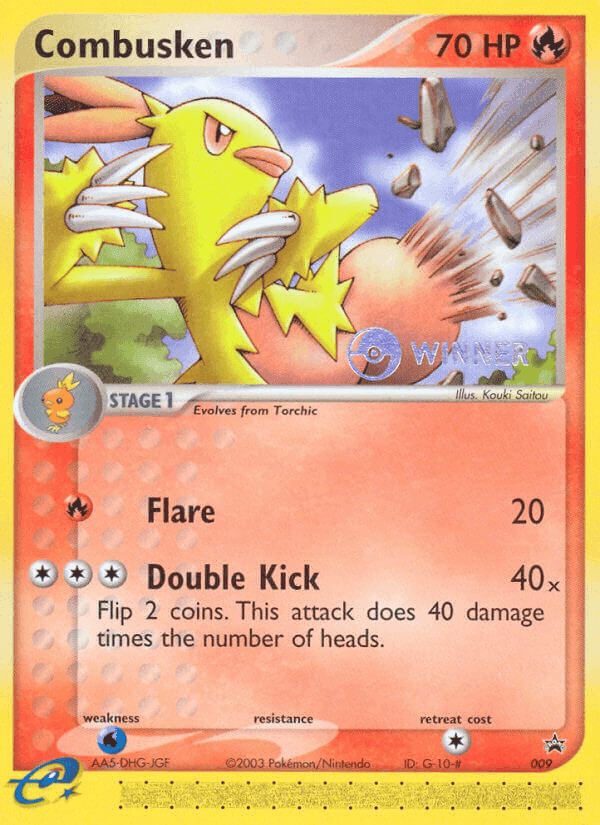 Combusken, carta 9 di Nintendo Black Star Promos