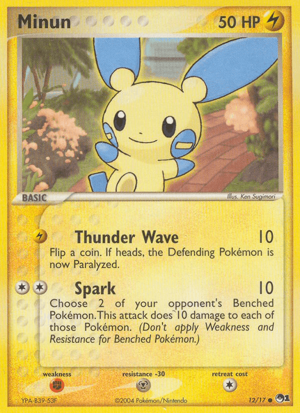 Minun, card 12 from POP Series 1