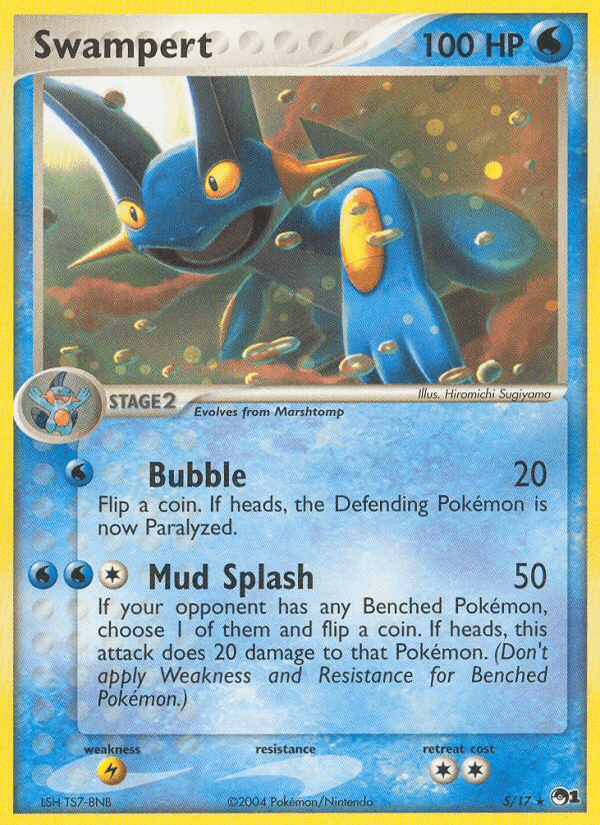 Swampert, card 5 from POP Series 1