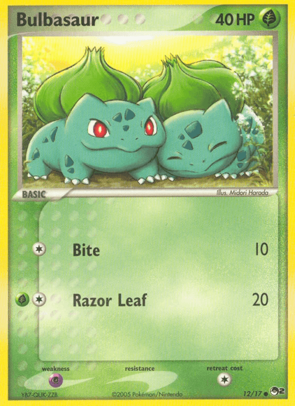 Bulbasaur, carta 12 di POP Serie 2