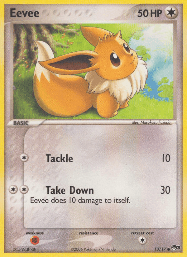 Eevee, carta 13 di POP Serie 3