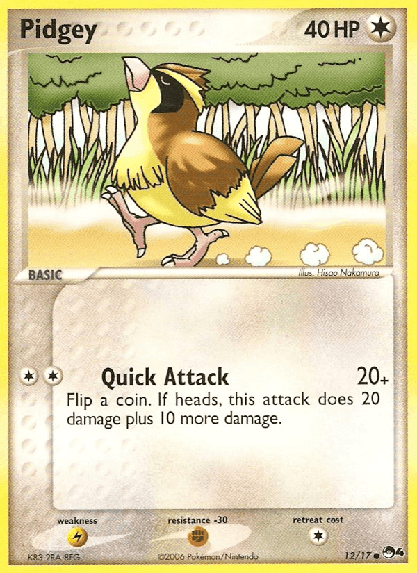 Pidgey, carta 12 di POP Serie 4