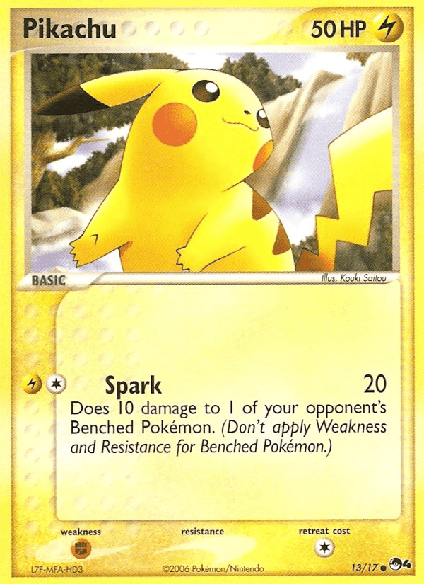 Pikachu, carta 13 di POP Serie 4