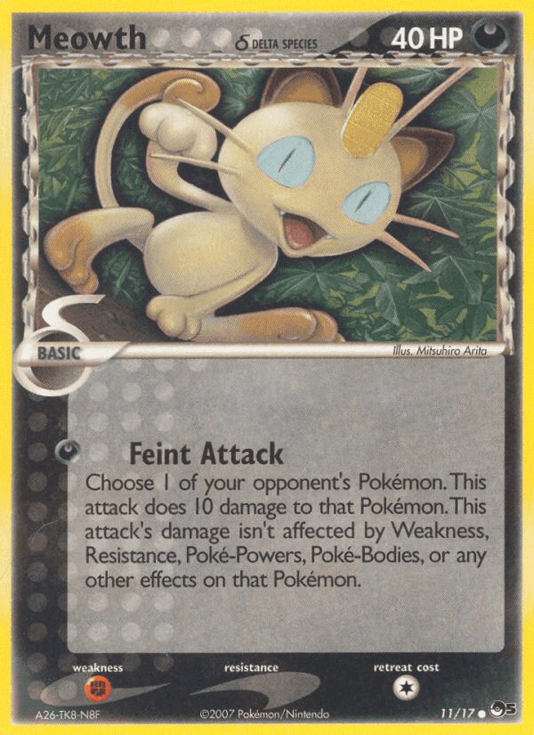 Meowth δ, carte 11 de POP Series 5