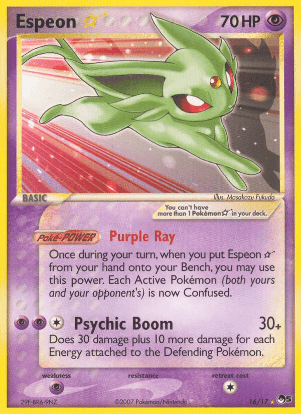 Espeon ★, carte 16 de POP Series 5