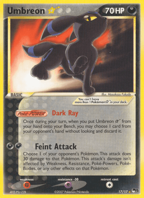 Umbreon ★, carte 17 de POP Series 5