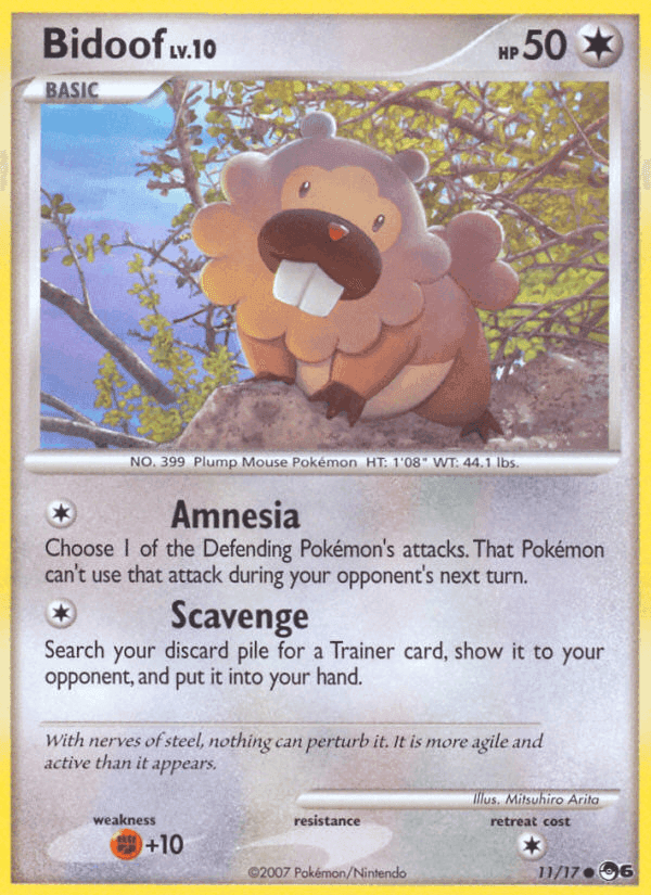 Bidoof, carte 11 de POP Series 6