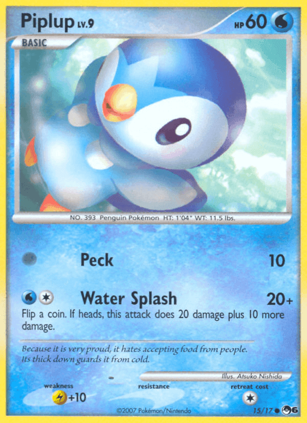 Piplup, carta 15 de POP Series 6
