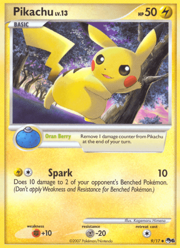 Pikachu, carta 9 di POP Series 6