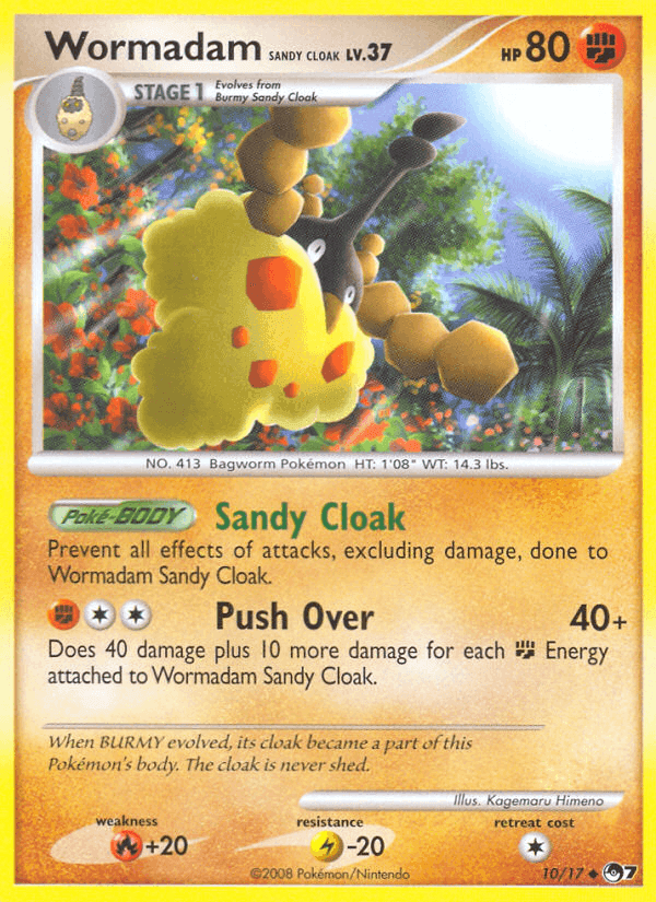 Wormadam Sandy Cloak, carta 10 di POP Serie 7