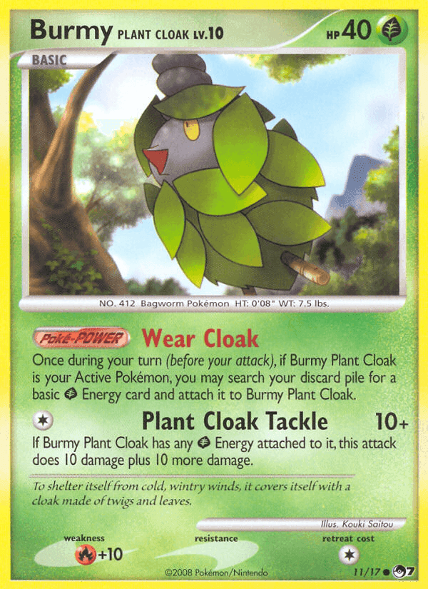 Burmy Plant Cloak, carta 11 di POP Serie 7