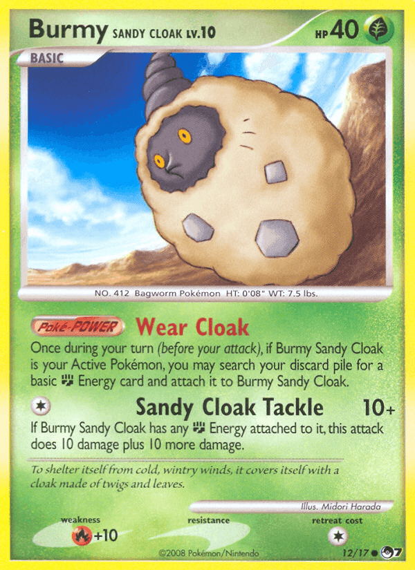 Burmy Sandy Cloak, carta 12 di POP Serie 7