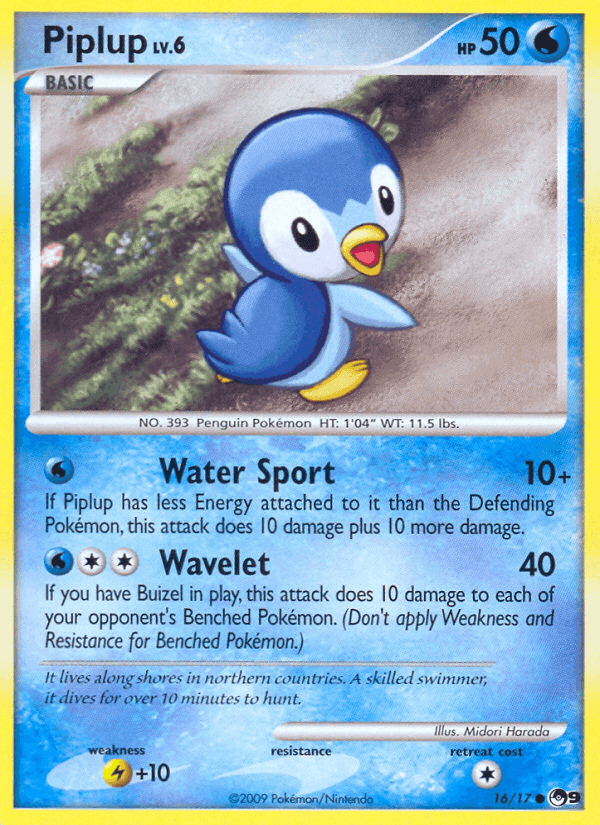 Piplup, carta 16 di POP Serie 9