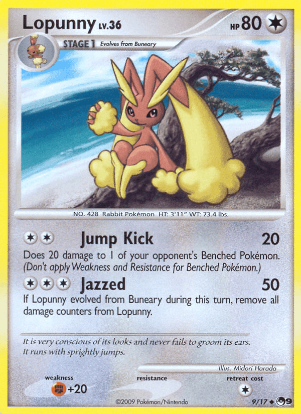 Lopunny, carta 9 di POP Serie 9
