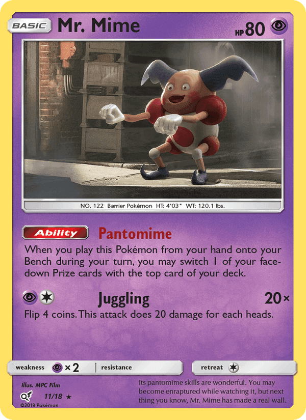 Detective Pikachu の 11 番、Mr. Mime