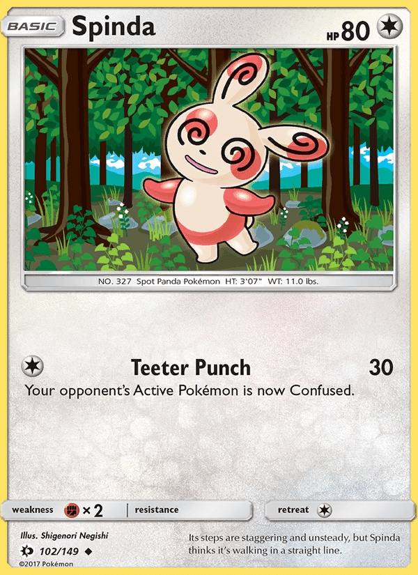 Spinda, card 102 from Sun & Moon