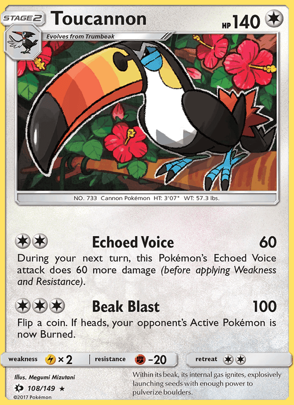 Toucannon, card 108 from Sun & Moon