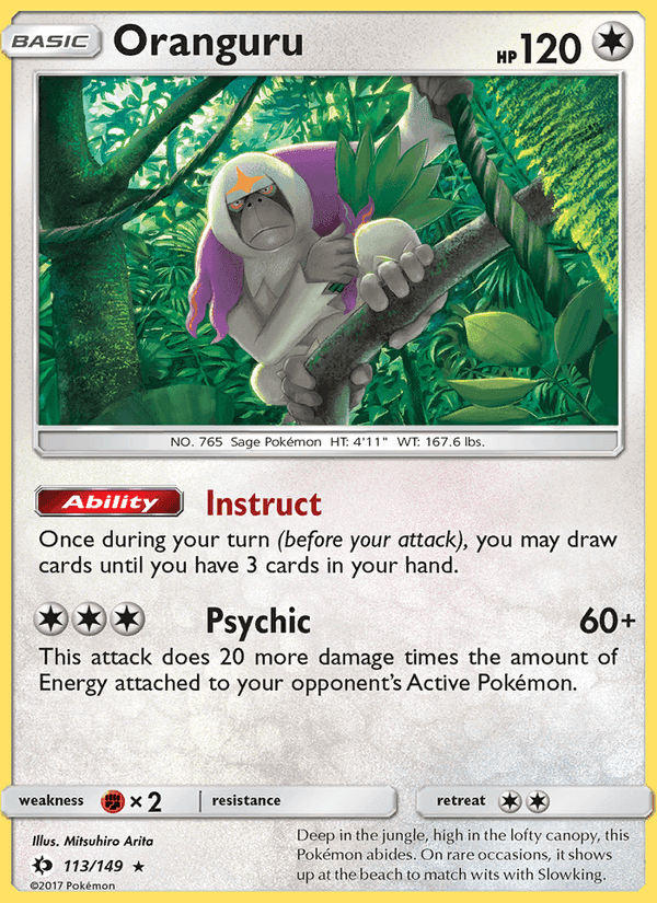 Oranguru, card 113 from Sun & Moon