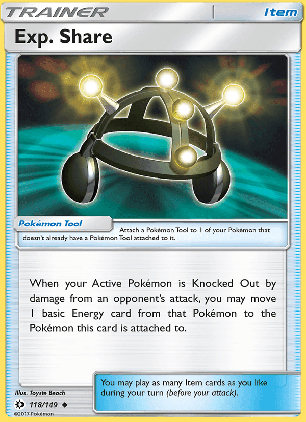 Exp. Share, card 118 from Sun & Moon