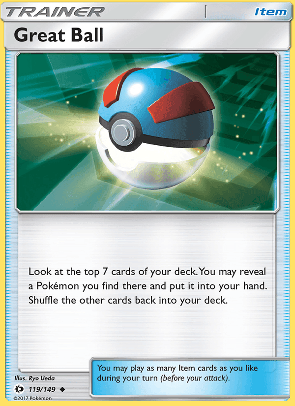 Great Ball, card 119 from Sun & Moon