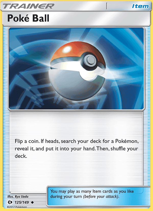 Poké Ball, card 125 from Sun & Moon