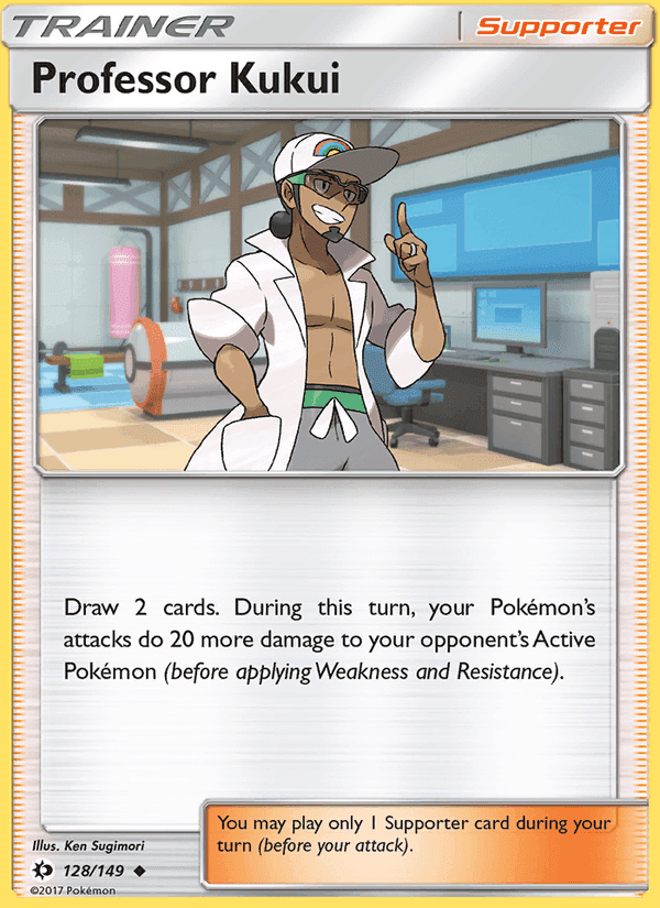Professor Kukui, card 128 from Sun & Moon