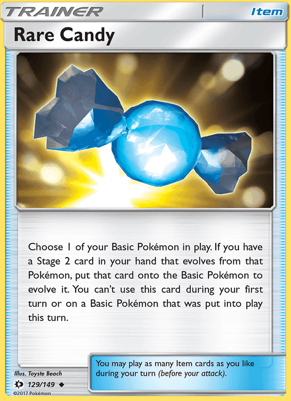 Rare Candy, card 129 from Sun & Moon
