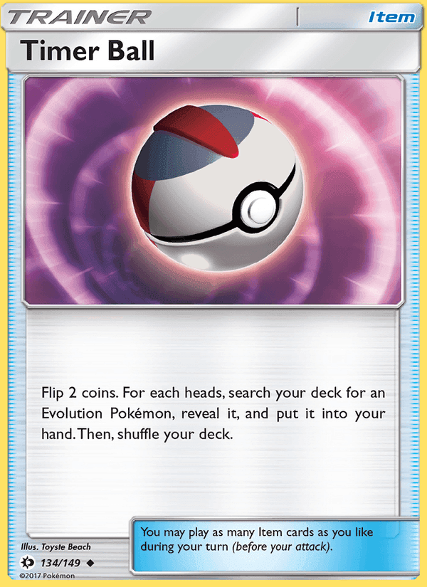 Timer Ball, card 134 from Sun & Moon