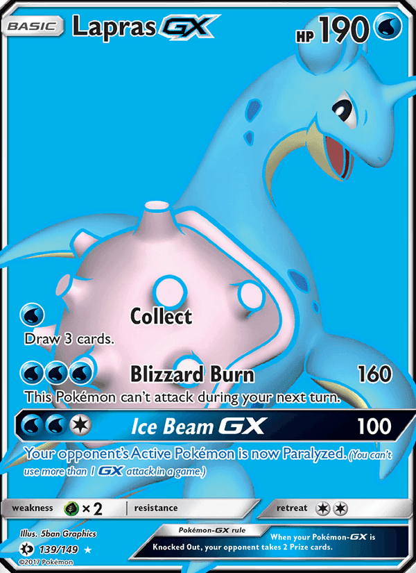 Lapras GX, card 139 from Sun & Moon