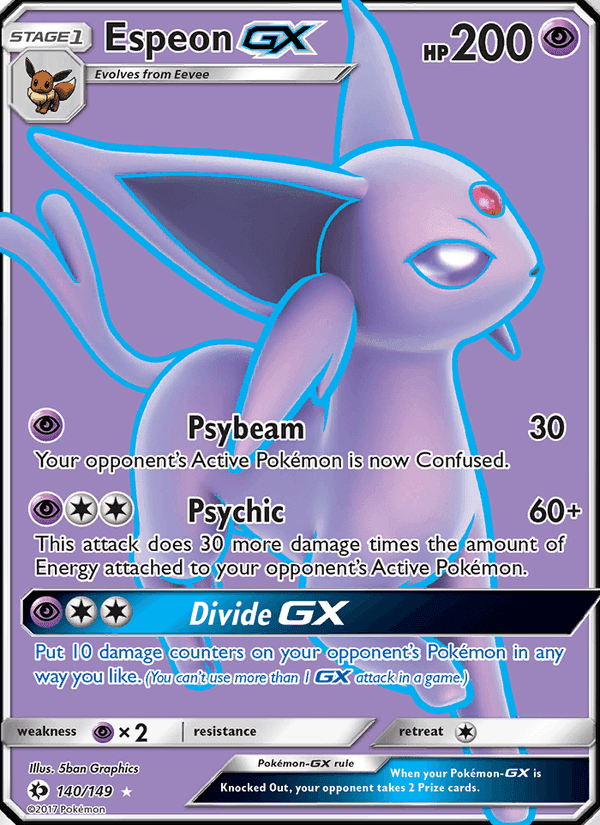 Espeon GX, card 140 from Sun & Moon
