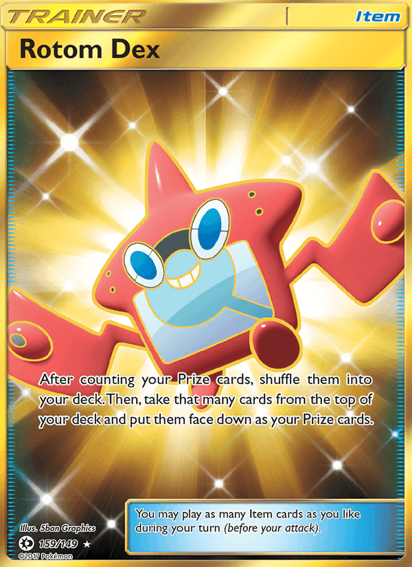 Rotom Dex, card 159 from Sun & Moon