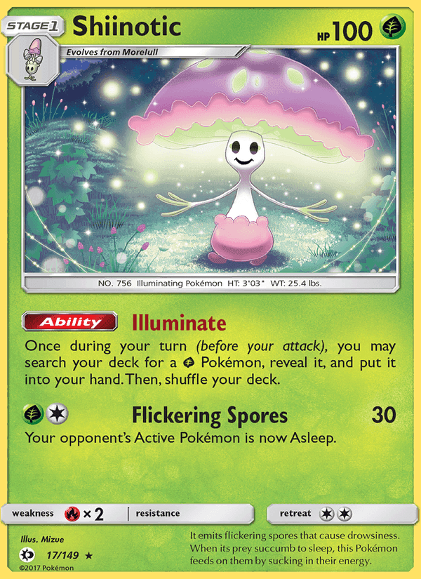 Shiinotic, carte 17 de Sun & Moon