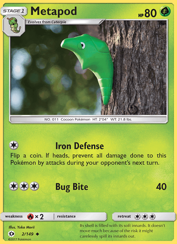 Metapod, carte 2 de Sun & Moon