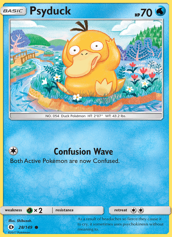 Psyduck, carte 28 de Sun & Moon