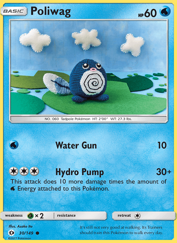 Poliwag, card 30 from Sun & Moon