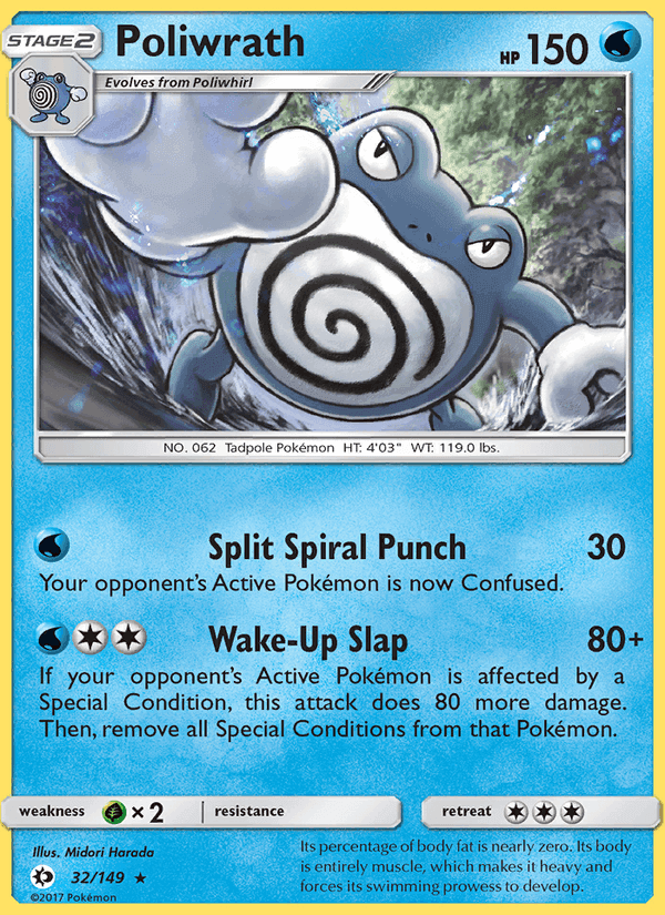 Poliwrath, carte 32 de Sun & Moon