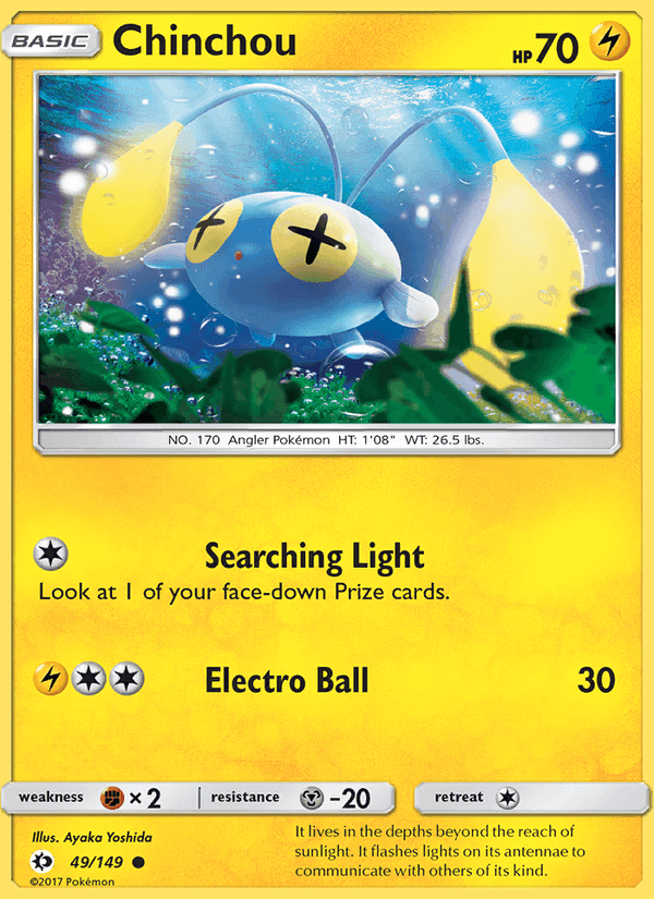 Chinchou, carte 49 de Sun & Moon