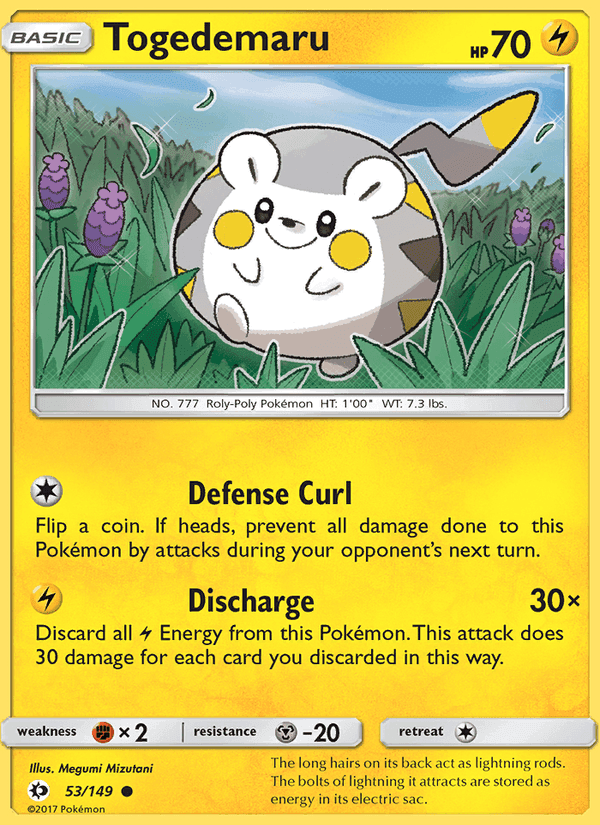 Togedemaru, carte 53 de Sun & Moon
