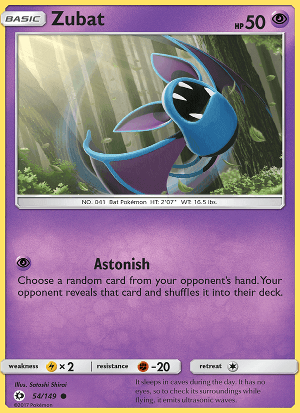 Zubat, carte 54 de Sun & Moon